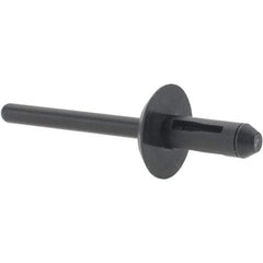 Value Collection - Nylon Open End Blind Rivet - 5/32" to 1/4" Grip, 17mm Head Diam, - Americas Tooling