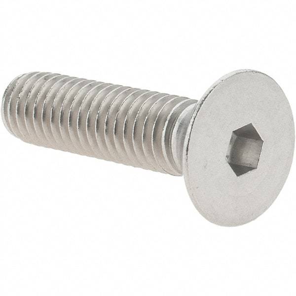 Value Collection - 3/8-16 UNC Hex Socket Drive, 82° Flat Screw - Grade 18-8 Stainless Steel, 1-1/2" OAL - Americas Tooling