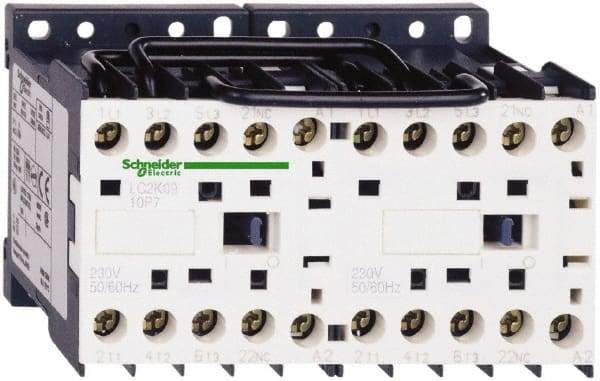 Schneider Electric - 3 Pole, 220 to 230 Coil VAC at 50/60 Hz, 16 Amp at 690 VAC, 20 Amp at 440 VAC and 9 Amp at 440 VAC, Reversible IEC Contactor - BS 5424, CSA, IEC 60947, NF C 63-110, RoHS Compliant, UL Listed, VDE 0660 - Americas Tooling