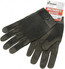 Ability One - Size XL Nylon/Spandura General Protection Work Gloves - For Mechanic's & Lifting, Uncoated, Hook & Loop Cuff, Full Fingered, Black, Paired - Americas Tooling