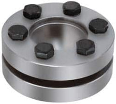 Climax Metal Products - M5 Thread, 14mm Bore Diam, 1-1/2" OD, Shaft Locking Device - 3 Screws, 2,396 Lb Axial Load, 1-1/2" OAW, 0.394" Thrust Ring Width, 55 Ft/Lb Max Torque - Americas Tooling