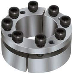 Climax Metal Products - M10 Thread, 3-7/16" Bore Diam, 5.118" OD, Shaft Locking Device - 9 Screws, 34,204 Lb Axial Load, 5.118" OAW, 0.945" Thrust Ring Width - Americas Tooling