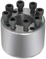 Climax Metal Products - M6 Thread, 1-3/8" Bore Diam, 2.362" OD, Shaft Locking Device - 7 Screws, 17,542 Lb Axial Load, 2.362" OAW, 1.732" Thrust Ring Width - Americas Tooling