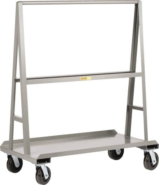 Little Giant - 2,000 Lb Capacity Steel Panel Truck - Steel Deck, 48" OAW, 0" Platform Length, Phenolic Casters - Americas Tooling