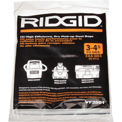 Ridgid - Vacuum Cleaner Filters Vacuum Type: Wet/Dry Vacuum Filter Type: Bag - Americas Tooling