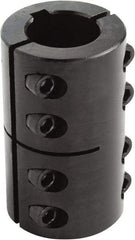 Climax Metal Products - 1-3/4" Inside x 3-1/8" Outside Diam, Two Piece Rigid Coupling with Keyway - 4-1/2" Long x 3/8" Keyway Width x 3/16" Keyway Depth - Americas Tooling