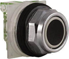 Schneider Electric - 30mm Mount Hole, Flush, Pushbutton Switch with Contact Block - Octagon, Black Pushbutton, Momentary (MO) - Americas Tooling