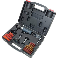 Ingersoll-Rand - 1/4" Collet, Angle Handle, Air Angle Die Grinder - 20,000 RPM, Rear Exhaust, 6 CFM, 0.33 hp - Americas Tooling