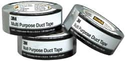 3M - 2" x 50 Yds Silver Duct Tape - 5.5 mil, Rubber Adhesive, Polyethylene Film Backing, 19 Lb/ln Tensile Strength, 248°F Max, Series 2929 - Americas Tooling