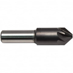 M.A. Ford - 1" Head Diam, 1/2" Shank Diam, 6 Flute 90° High Speed Steel Countersink - Americas Tooling