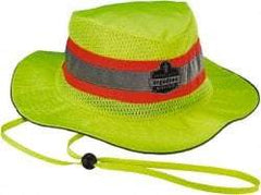 Ergodyne - Personal Evaporative Class Headwear Hi-Vis Ranger Hat with Cooling Towel - 1' Long, Lime, Polyester & PVA - Americas Tooling