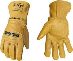 Youngstown - Size L, Leather or Synthetic Leather, Arc Flash, Flame Resistant & Waterproof Gloves - Waterproof & Kevlar Lined, 50.5 cal/Sq cm Max Arc Protection, HRC 4, ANSI Cut Level 2, NFPA70E & ASTM F2302 - Americas Tooling