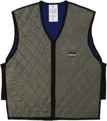 Ergodyne - Size L, Gray Cooling Vest - 38 to 42" Chest, Zipper Front, Nylon - Americas Tooling