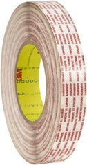 3M - 1-1/2" x 540 Yd Rubber Adhesive Double Sided Tape - 6 mil Thick, Polypropylene Film Liner, Series 476XL - Americas Tooling