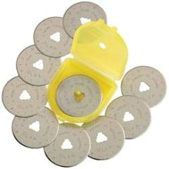 Olfa - 10 Piece Tool Steel Rotary Blade - 28mm OAL - Americas Tooling