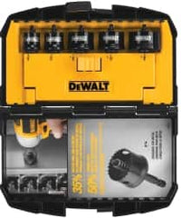 DeWALT - 5 Piece, 3" to 1-3/8" Saw Diam, Impact Rated Hole Saw Kit - Bi-Metal, Toothed Edge, Includes 5 Hole Saws - Americas Tooling