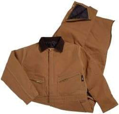 PRO-SAFE - Size M, Brown, Two Way Zipper, Cold Weather Coverall - Cotton, Nylon, 6 Pockets - Americas Tooling