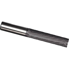 Made in USA - 1/2" Diam, 1" LOC, Plain End, Solid Carbide Diamond Pattern Router Bit - Right Hand Cut, 3" OAL, 1/2" Shank Diam, Use on Cast Iron, Stainless, Steel, Titanium - Americas Tooling