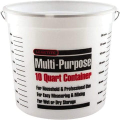 SEYMOUR-MIDWEST - 10 Qt, Plastic Round White Bucket & Pail Kit - Handle Included - Americas Tooling