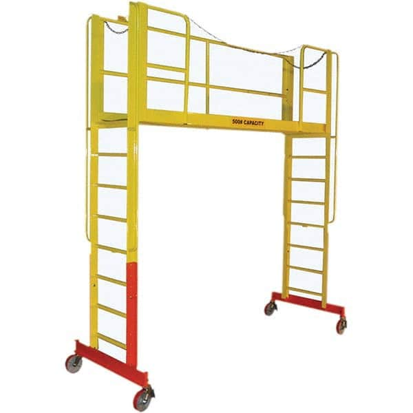 TRI-ARC - Rolling & Wall Mounted Ladders & Platforms Type: Double Entry Work Platform Style: Adjustable Height - Americas Tooling