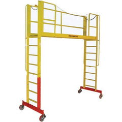 TRI-ARC - Rolling & Wall Mounted Ladders & Platforms Type: Double Entry Work Platform Style: Adjustable Height - Americas Tooling