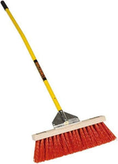 SEYMOUR-MIDWEST - 18" Rough Surface Polypropylene Push Broom - 5-1/2" Bristle Length, Wood Block, Bolt-On Handle Connection, Handle Included - Americas Tooling