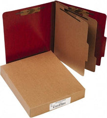 ACCO - 11 x 8 1/2", Letter Size, Red, File Folders with Top Tab - Right of Center Tab Cut Location - Americas Tooling