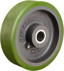 Hamilton - 7 Inch Diameter x 2 Inch Wide, Polyurethane on Cast Iron Caster Wheel - 1,400 Lb. Capacity, 2-1/4 Inch Hub Length, 5/8 Inch Axle Diameter, Straight Roller Bearing - Americas Tooling