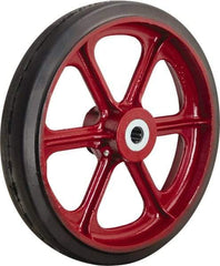 Hamilton - 16 Inch Diameter x 3 Inch Wide, Rubber on Cast Iron Caster Wheel - 1,420 Lb. Capacity, 3-1/4 Inch Hub Length, 1-1/4 Inch Axle Diameter, Straight Roller Bearing - Americas Tooling