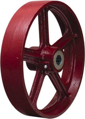 Hamilton - 12 Inch Diameter x 2 Inch Wide, Cast Iron Caster Wheel - 1,200 Lb. Capacity, 2-3/4 Inch Hub Length, 3/4 Inch Axle Diameter, Straight Roller Bearing - Americas Tooling