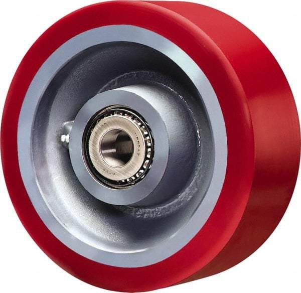 Hamilton - 10 Inch Diameter x 4 Inch Wide, Polyurethane on Forged Steel Caster Wheel - 6,000 Lb. Capacity, 4-1/4 Inch Hub Length, 1-1/4 Inch Axle Diameter, Tapered Roller Bearing - Americas Tooling