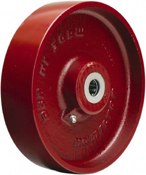 Hamilton - 8 Inch Diameter x 2 Inch Wide, Cast Iron Caster Wheel - 1,500 Lb. Capacity, 2-1/4 Inch Hub Length, 1-7/16 Inch Axle Diameter, Plain Bore Bearing - Americas Tooling