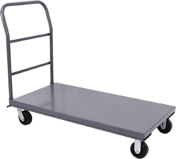 Jamco - 2,000 Lb Capacity Platform Truck - Steel Deck, 60" OAW, 9" Platform Height, Phenolic Casters - Americas Tooling