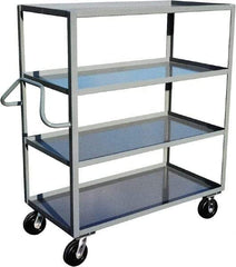 Jamco - 3,000 Lb Capacity, 4 Shelf, Steel Stock Truck - 24" Long x 48" Wide x 60" High, 6" Diam Phenolic Wheels - Americas Tooling