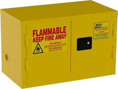 Jamco - 2 Door, Yellow Steel Double Wall Safety Cabinet for Flammable and Combustible Liquids - 22" High x 18" Wide x 34" Deep, Manual Closing Door, 3 Point Key Lock, 11 Gal Capacity - Americas Tooling