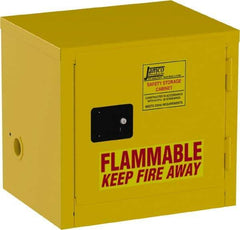 Jamco - 1 Door, Yellow Steel Double Wall Safety Cabinet for Flammable and Combustible Liquids - 22" High x 18" Wide x 23" Deep, Self Closing Door, 3 Point Key Lock, 6 Gal Capacity - Americas Tooling