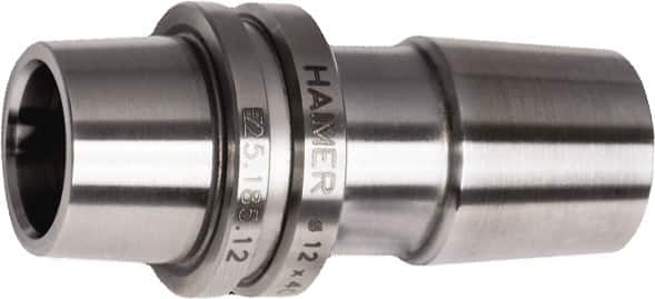 HAIMER - 6mm Hole Diam, HSK25E Taper Shank Shrink Fit Tool Holder & Adapter - 45mm Projection, 12mm Nose Diam, 32.5mm Clamping Depth, 25,000 RPM - Exact Industrial Supply