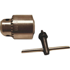 Dynabrade - 1/2-20, 1/2" Max Capacity, Threaded Mount Drill Chuck - Keyed - Exact Industrial Supply