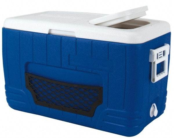 PRO-SAFE - 48.6 Qt Ice Chest - Plastic, Blue/White - Americas Tooling