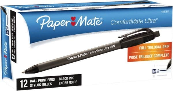 Paper Mate - 1mm Ball Point Retractable Pen - Black - Americas Tooling