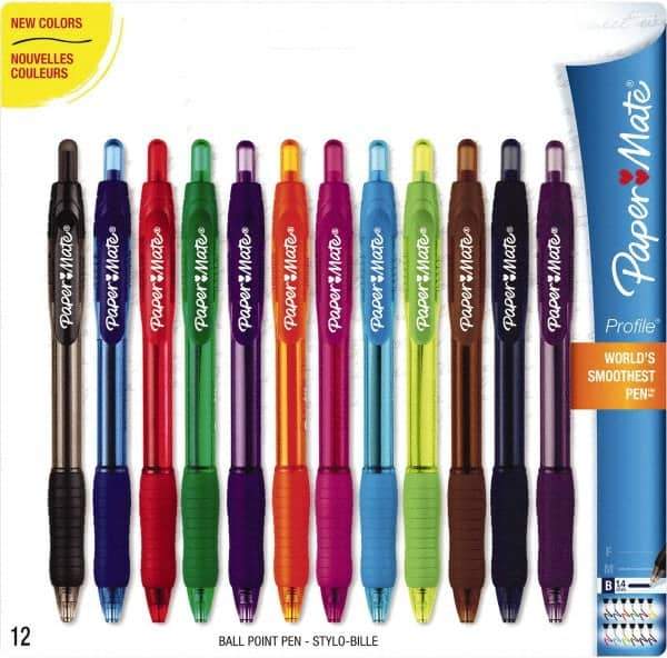 Paper Mate - 1.4mm Ball Point Retractable Pen - Assorted Colors - Americas Tooling