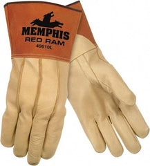 MCR Safety - Size L Unlined Pigskin Welding Glove - Tan, Pair - Americas Tooling