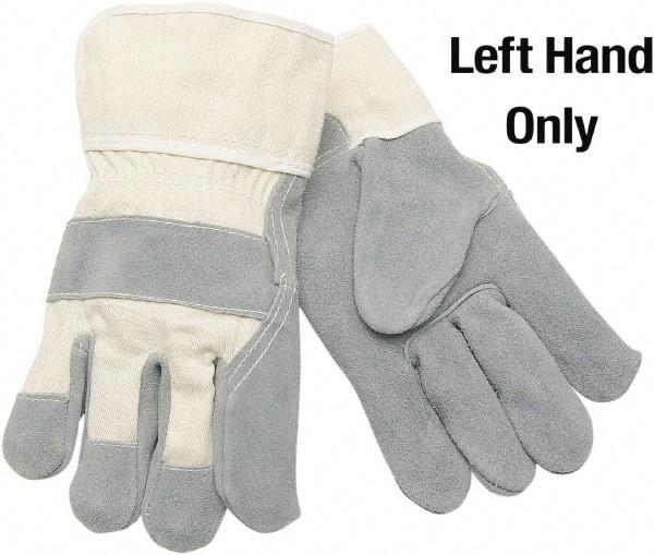 MCR Safety - Size L General Protection Work Gloves - For Work & Driver, Uncoated, Safety Cuff, Blue/White, Left - Americas Tooling