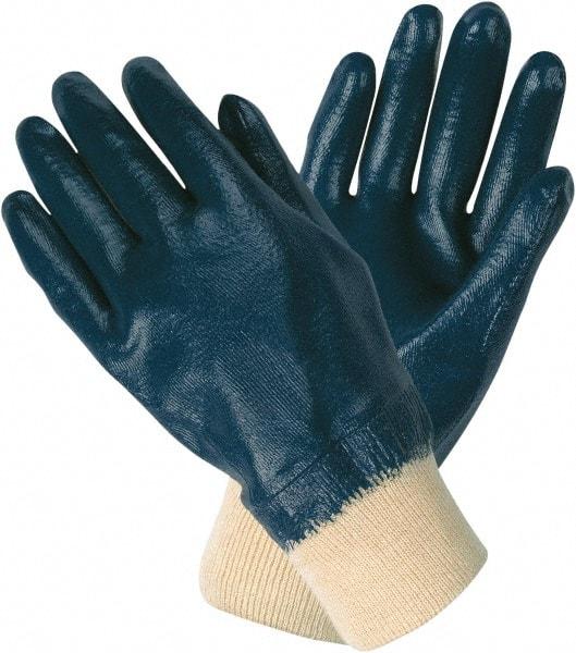 MCR Safety - Size XL (10) Nitrile Coated PVC Work Gloves - Fully Coated, Paired - Americas Tooling