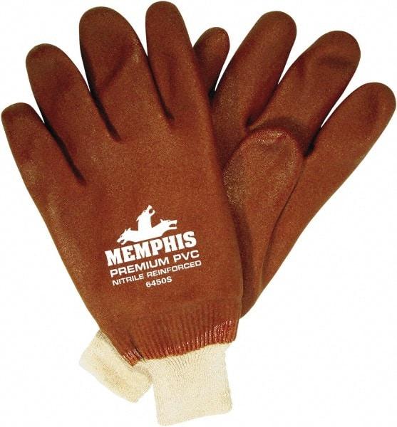 MCR Safety - Size S General Protection Work Gloves - For General Purpose, Gauntlet Cuff, Reddish Brown, Paired - Americas Tooling