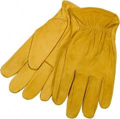 MCR Safety - Size S Goatskin General Protection Work Gloves - For Work & Driver, Uncoated, Slip-On Cuff, Gold, Paired - Americas Tooling