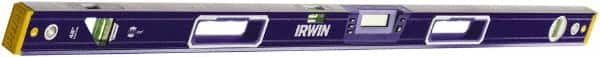 Irwin - 48" Long 3 Vial Box Beam Level - Aluminum, Blue - Americas Tooling