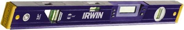 Irwin - 24" Long 3 Vial Box Beam Level - Aluminum, Blue - Americas Tooling