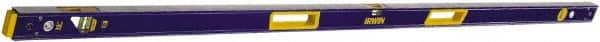 Irwin - 96" Long 3 Vial Box Beam Level - Aluminum, Blue - Americas Tooling