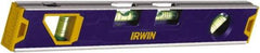 Irwin - Magnetic 12" Long 4 Vial Torpedo Level - Aluminum, Blue - Americas Tooling